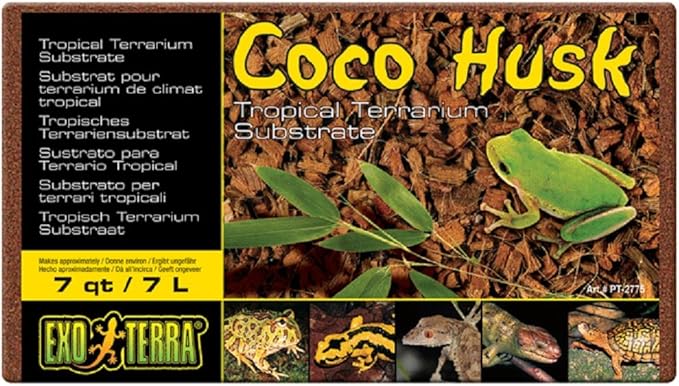 Exo-Terra Coco Husk Terrarium Substrate for Reptiles and Amphibians, 7 Quart