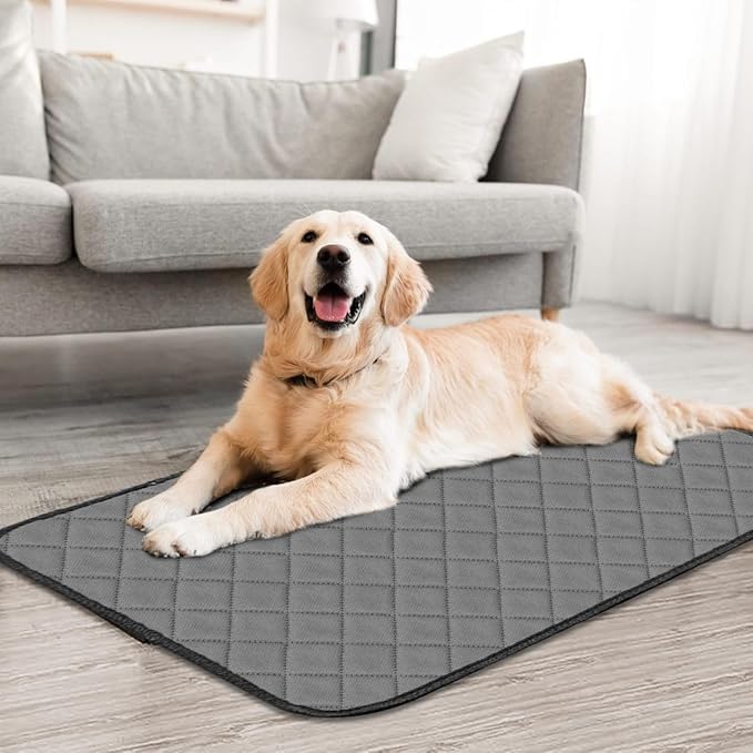 Whelping Pad 33X21 in Washable Pee Pads for Dogs, Bed Pads, Non-Slip Dog Pee Pads Fast Absorbent Waterproof Reusable pet Pads Dog Playpen Mat Great for Puppy, Cats, Bunny, Available for Tray