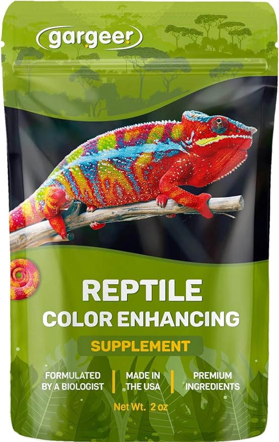 All Reptiles Color Enhancer. Magnify Vibrant Colors, and Boost Health with Much Needed Minerals and Vitamins. 2oz Pouch for Weekly Use. Enjoy!