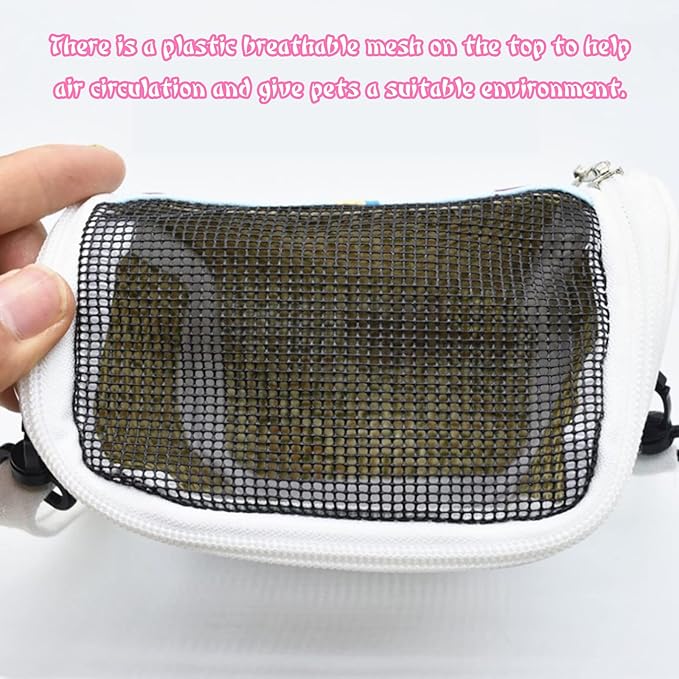 Parrot Bird Travel Bag Portable Transparent Carrier Cage Pet Hamster Breathable Out Bag Suitcase with Shoulder for Small Animals (Large, Red)