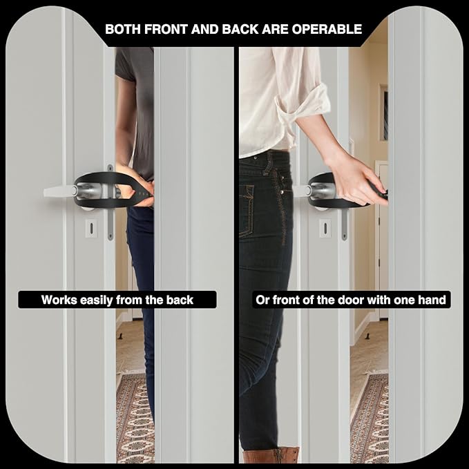 Cat Door Holder Latch Larger Adjustable Cat Door Alternative Fast Latch Strap Let Cats in and Keeps Dogs Out of Litter & Food and Safe Baby Proof No Measuring Easy to Install 4Pcs Black