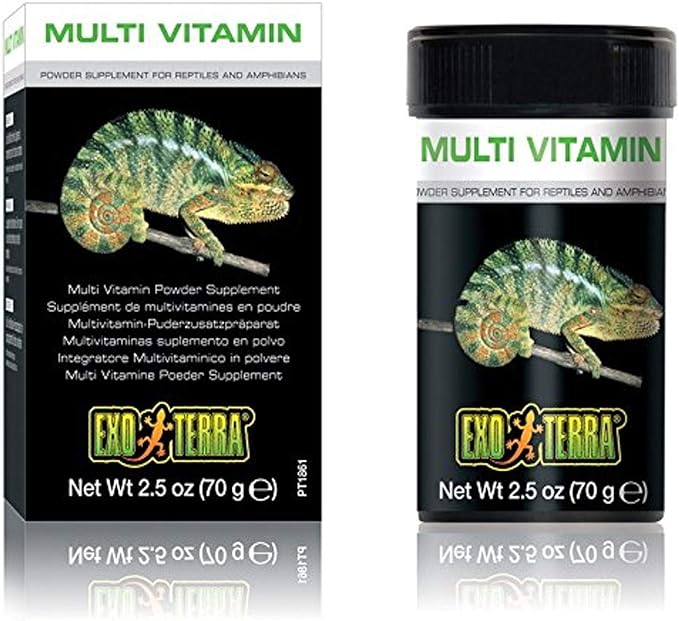 Exo Terra Multi Vitamin Powder Supplement for Reptiles and Amphibians, 2.5 Oz., PT 1861