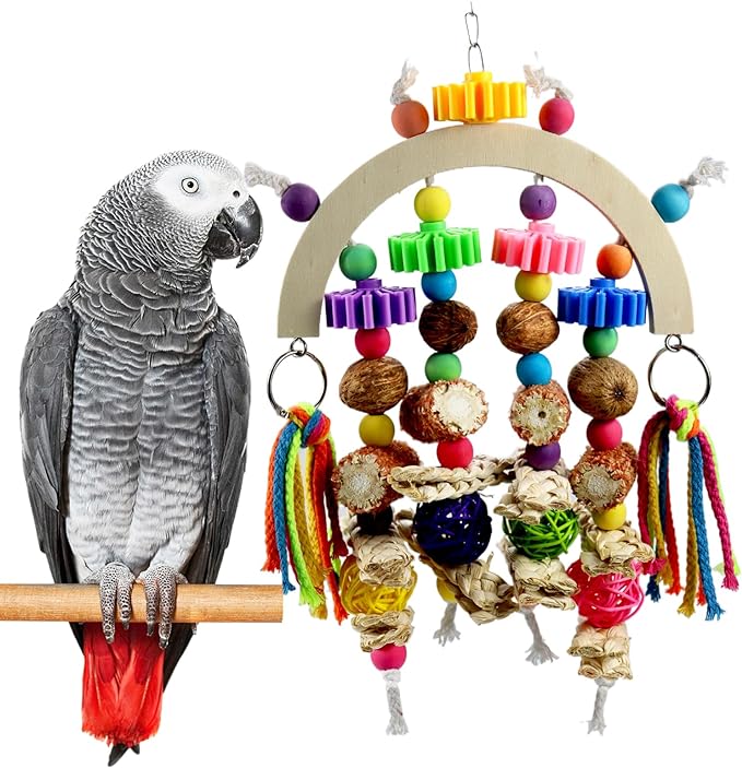 Bird Toys Parrot Toys Natural Corncob Wood Mango Chew Toys for African Grey Parrots, Sun Parrots, Lovebirds, Small Parrots, Parakeets