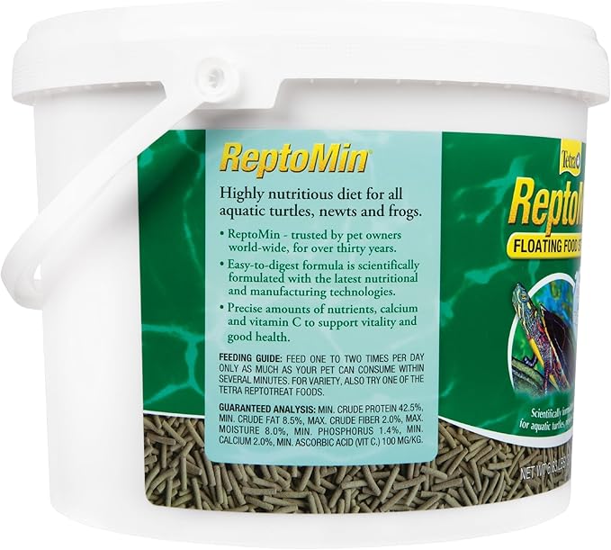 Tetra ReptoMin Floating Food Sticks 6.83 Pounds, For Aquatic Turtles, Newts And Frogs, green (29258)