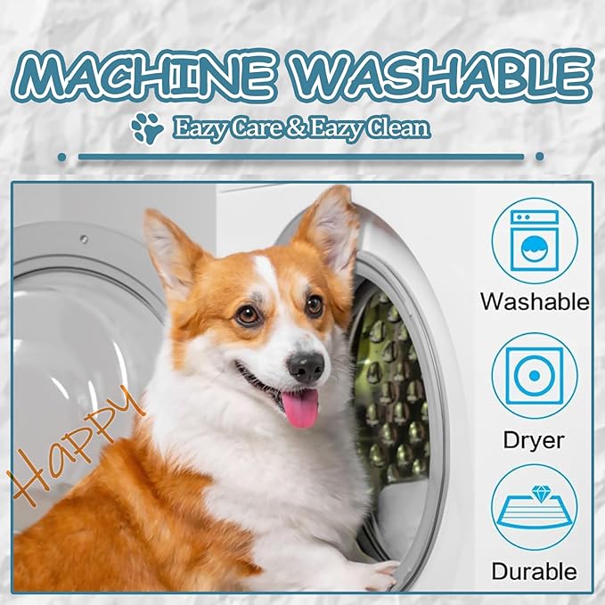 EMPSIGN Reversible Cool and Warm Dog Bed for Crate Pad, Pet Beds with Washable and Removable Cover, Dog Crate Bed Sleeping Mats, Bed for Dog Crate for Large Medium Small Dogs, Grey