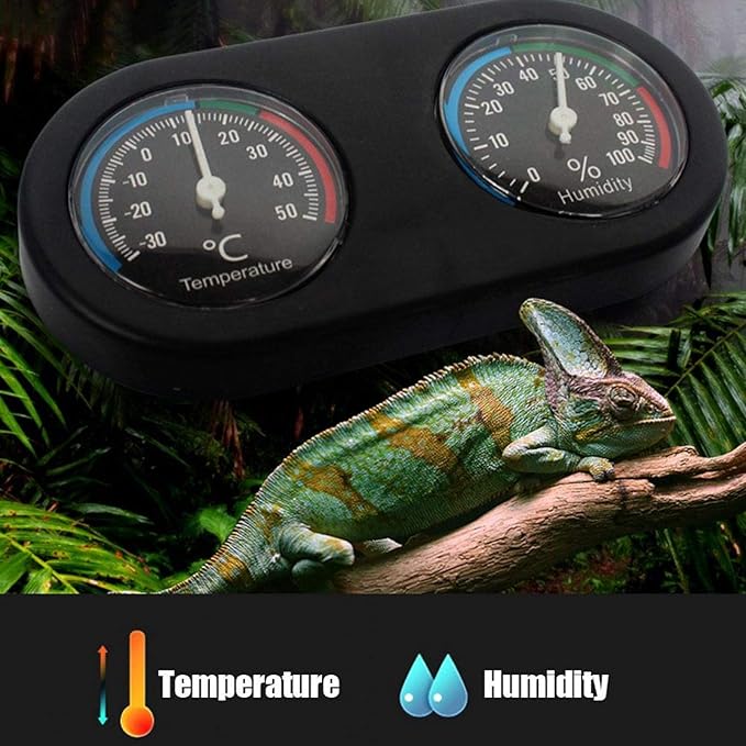 Hygrothermograph, Temperature Humidity Meter Round Shape Hygrometer Thermometer Reptile Mini for Hydrometer Humidity Reptile for Reptile