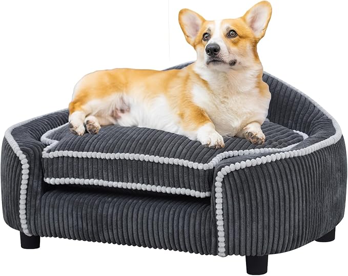 AFBKSS&BB Pet Sofa, Dogs & Cats Sofa Bed, Small Pets Bed Sofa, Animals Furniture Mini Sofa for Small Dogs & Cats (Gray)