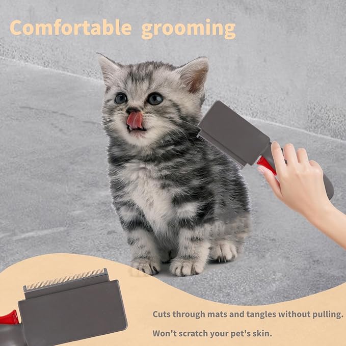 Pet Grooming Brush for Shedding Tool for Dogs and Cats, Long Hair, Removes Loose Hair from Shedding