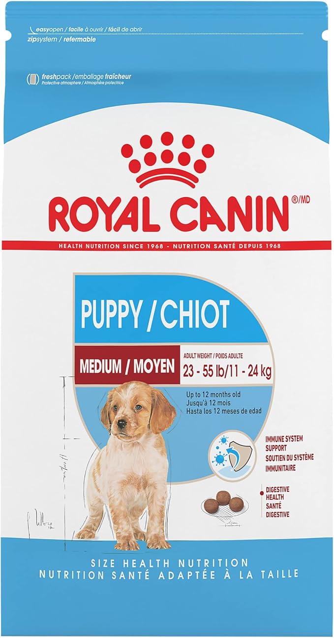 Royal Canin Size Health Nutrition Medium Puppy Dry Dog Food, 30 lb bag