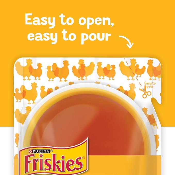Purina Friskies Lil' Gravies Roasted Chicken Flavor Cat Food Lickable Cat Treats - (Pack of 16) 1.55 oz. Pouches