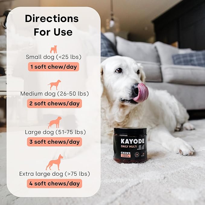 Kayode Daily Multi - Natural Homemade Dog Food Supplement. Dog Multivitamin with Omega for Dogs. Superfood Led. Dog Food Supplement for Homemade Food. Give As Treat Or Crumble On Meals.