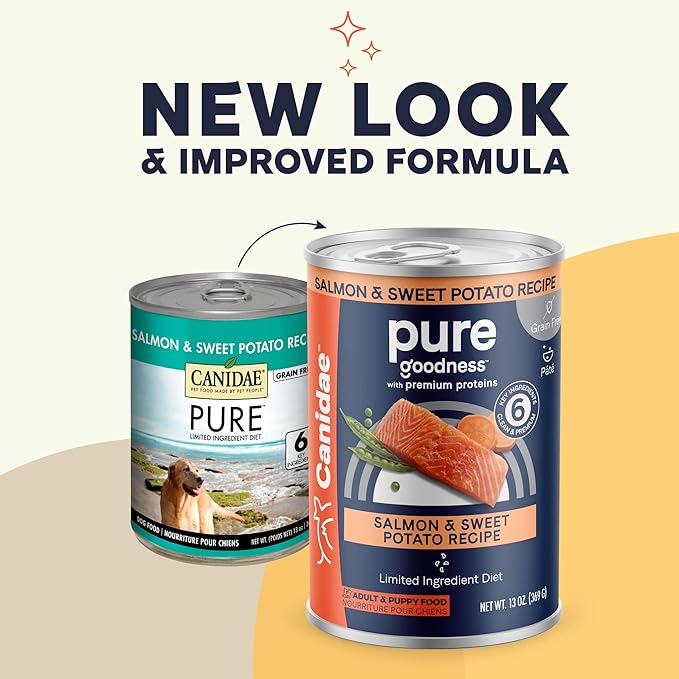 CANIDAE® PURE Salmon & Sweet Potato Recipe Dog Wet (12) 13 oz.