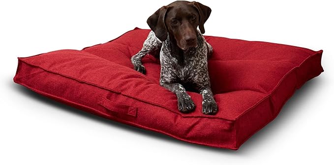 South Pine Porch Mila Square Tufted Pillow Style Dog Bed, Scarlet, Large (40" x 40")