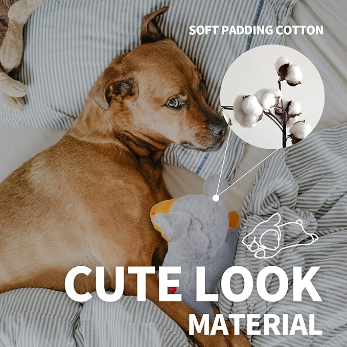ALL FOR PAWS Dog Stuffed Animals with Heartbeat,Small Dog Toys for Dog Anxiety Relief,Puppy Behavioral Training Aid Toy Dog Stuff (Grey Sheep(Heartbeat + Warm Bag))