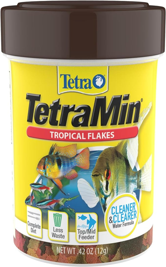 TetraMin Nutritionally Balanced Tropical Flake Food for Tropical Fish, 0.42 oz