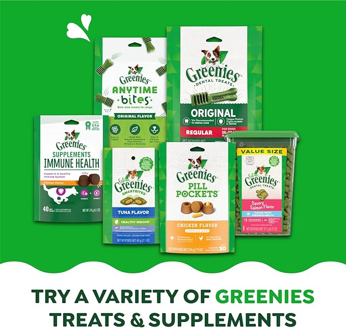Greenies Original Petite Natural Dental Care Dog Treats, 12 oz. Pack (20 Treats)
