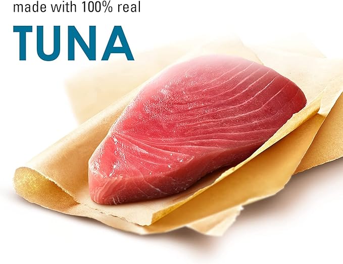 Variety Pack (6) Purely Fancy Feast Natural Hand-Flaked Cat Treats (2 Tuna, 2 Salmon, 2 Chicken) with AuroraPet Cat Toy (Assorted)