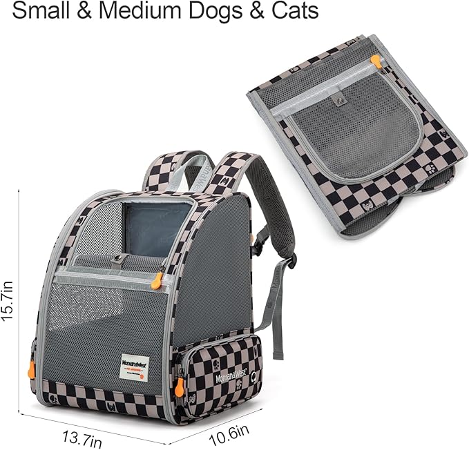 Montana West Cat Carrier Backpack for Small Medium Dog & Puppies with Breathable Mesh for Hiking Camping Backpack Travel Bag