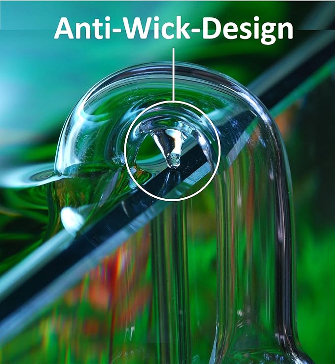 Glass Clip Nano CO2 Drop Checker with Solution for Aquarium Planted Tank CO2 System (Hang Drop Checker with Solution)