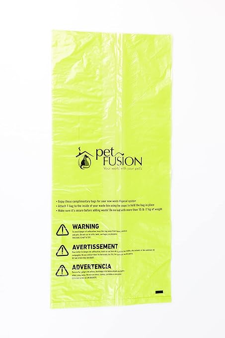 PetFusion Replacement Waste Bags for PetFusion's Cat Litter Disposal & Outdoor Waste Disposal. Easily Holds 10+lbs. Durable Leakproof Dog Poop Bags