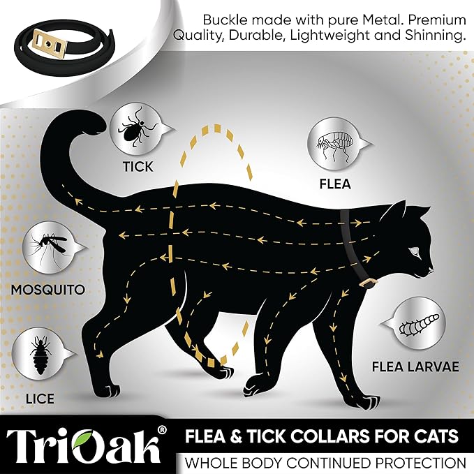 Flea Collar for Cats: 4 Pack Cat Flea Collar - Flea and Tick Collar for Cats - Cat Flea and Tick Collar - Kitten Flea Collar, 4 Pack