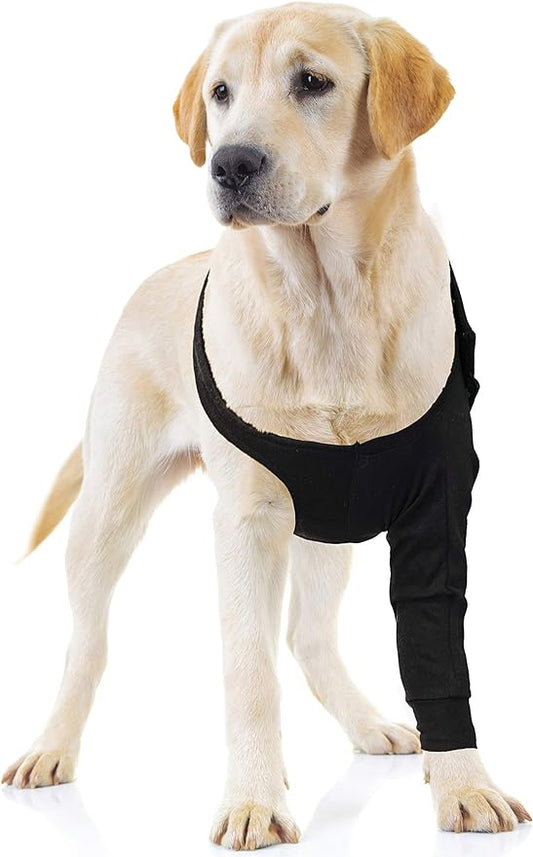 Suitical Recovery Sleeve for Dogs | Front Leg Protection After Surgery | Dog Leg Sleeve to Stop Licking | Machine Washable | Chest Circumference 21.3”- 26.8” | Sleeve Length 10.2” | M | Single Sleeve