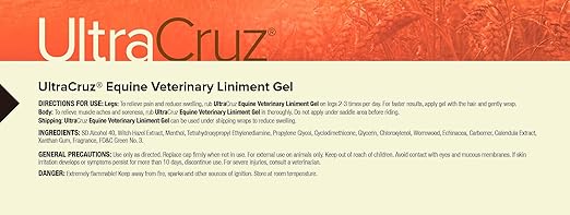 UltraCruz Veterinary Liniment Gel for Horses, 32 oz