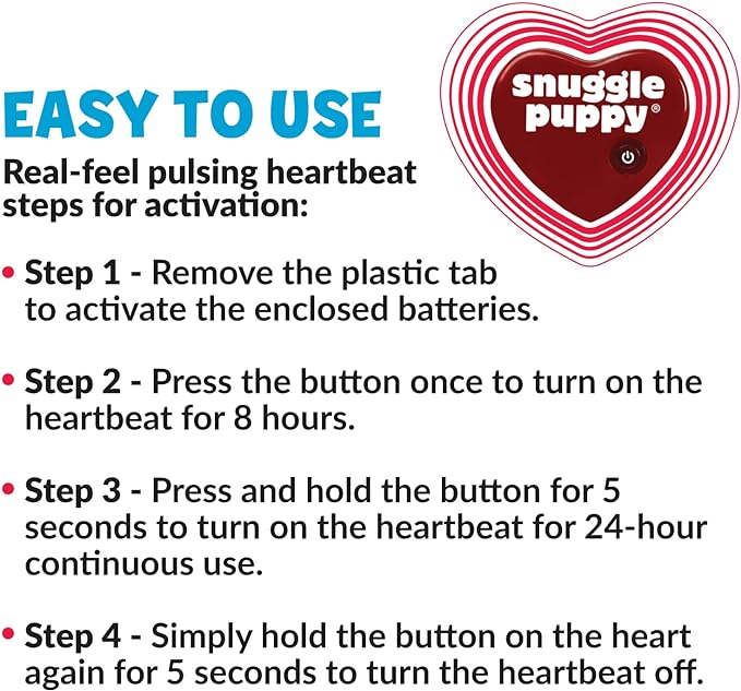 SmartPetLove Snuggle Puppy Heartbeat Stuffed Toy for Dogs - Pet Anxiety Relief and Calming Aid - Golden