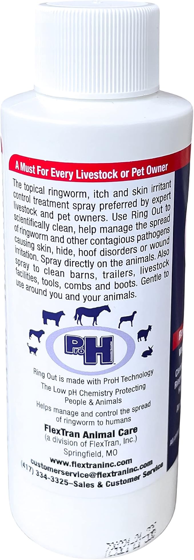 Ring Out - Control and Help Ringworm for Cats, Dogs, Sheep, Goats, Cattle, Horses, all Pets and Livestock makes 32 oz. of Spray