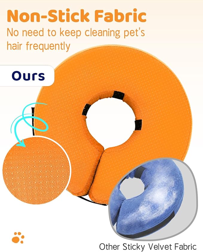 Supet Inflatable Dog Cone Collar for Large Medium Small Dogs, Soft Cone Collar for Dogs Puppies Cats, E Collar Dog Cone Alternative After Surgery