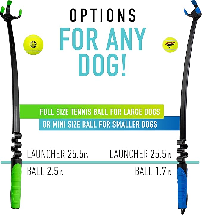 Franklin Pet Supply Tennis Ball Launcher for Dogs - Dog Ball + Tennis Ball Thrower for Fetch - Perfect Toy for Large + Small Dogs