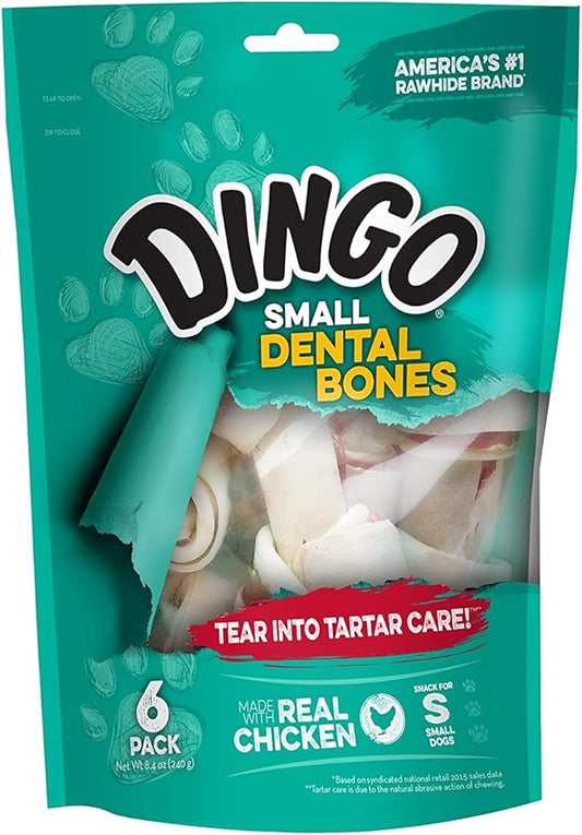 Dingo Dental Bones Dog Chews, 6-Count
