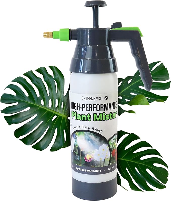 ExtremeMIST High-Performance Garden Sprayer - Ultimate Plant Mister & Spray Bottle for Plants - Horticultural Hand Pump Sprayer with Adjustable Brass Nozzle - Outdoor & Indoor Plant Humidifier - 32 Oz