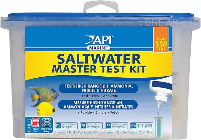 API Saltwater Master Test Kit 550-Test and Instant Ocean Sea Salt 50 gal for Saltwater Aquariums