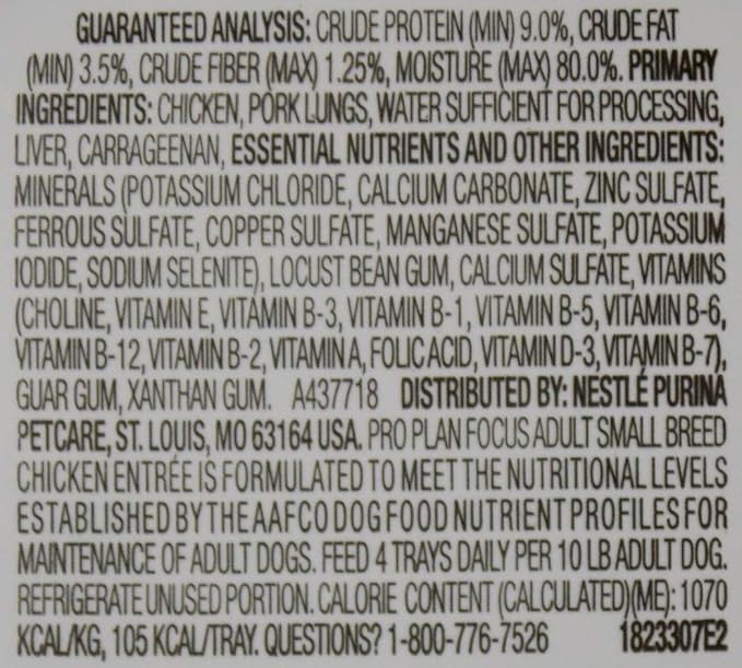 Purina Pro Plan Small Breed Grain Free Wet Dog Food - 3 Flavor Variety 6 Can Bundle, (2) Each: Beef, Turkey, Chicken (3.5oz) Plus Squeaker Toy