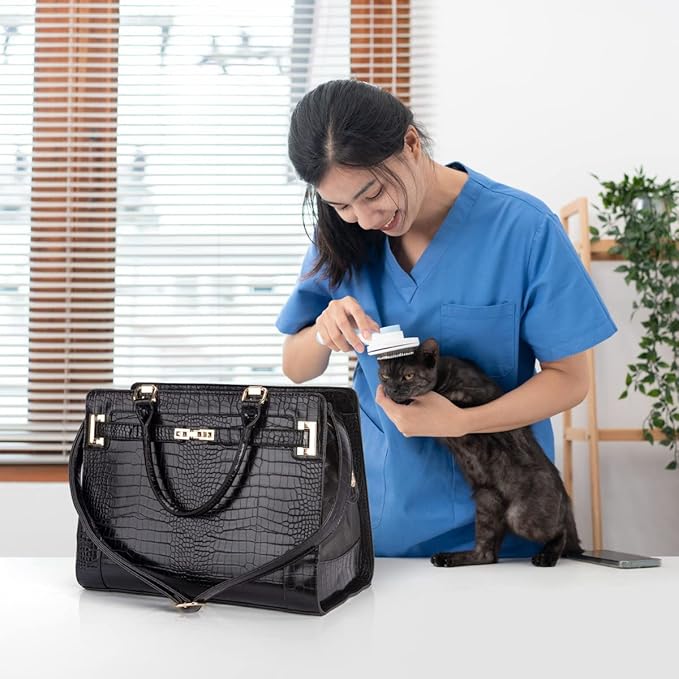 Fashion Pet Carrier Dog Cat Carrier Purse Soft-Sided Leather Handbag Pet Tote Bag for Small Dogs Puppy and Cat TSA Airline Approved