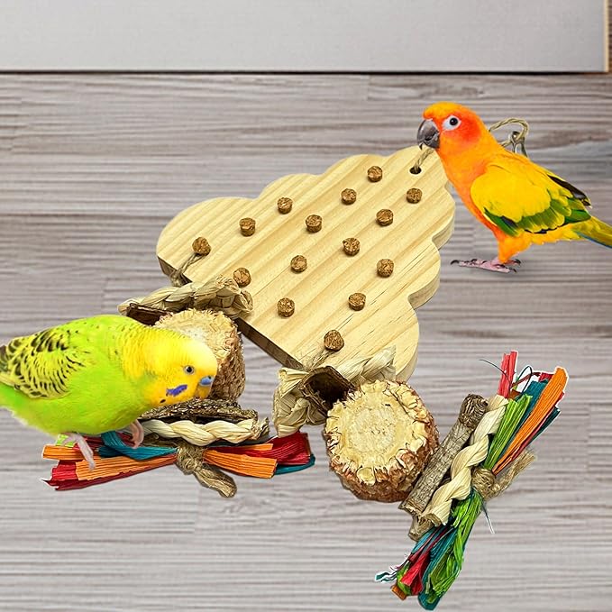 Conure Toys, Bird Shredder Foraging Toys Parakeet Chewing Hanging Toy Bird Toy for Lovebird Cockatiel Parakeet Conure Budgie Parrotlets