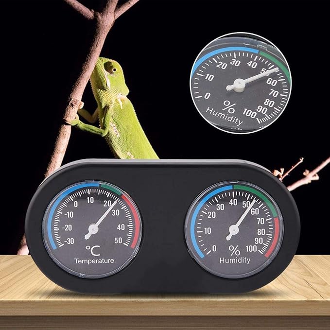 Hygrothermograph, Temperature Humidity Meter Round Shape Hygrometer Thermometer Reptile Mini for Hydrometer Humidity Reptile for Reptile