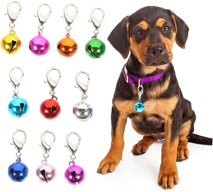 30 Pcs Pet Collar Bell Bells for Crafts Tiny Bells for Crafts Small Puppy Collar Colorful Pet Bells Bells Dog Training Bells Pet Accessory Crafted Dog Collar Bells Pet Dog