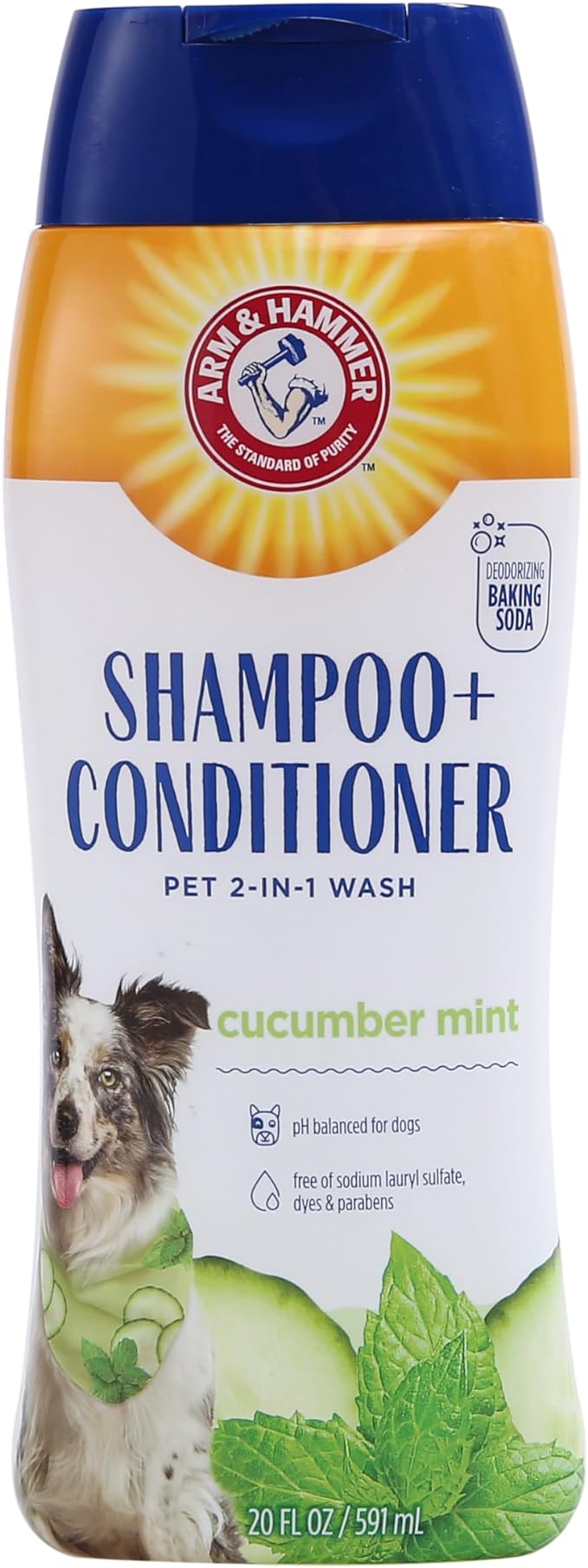 Arm & Hammer for Pets 2-In-1 Shampoo & Conditioner for Dogs | Dog Shampoo & Conditioner in One | Cucumber Mint, 20 Ounce Bottle Dog Shampoo and Conditioner for All Dogs