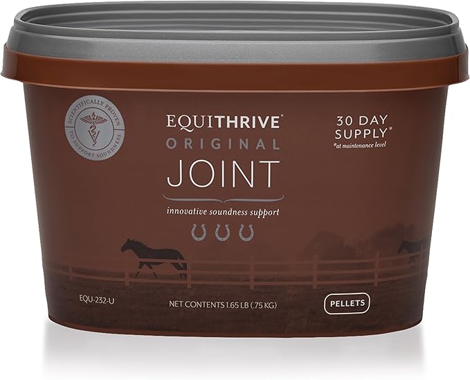 Equithrive Original Joint Supplement Pellets with Resveratrol and Hyaluronic Acid for Horses in Training and Competition and Senior Horses, 1.65 lbs