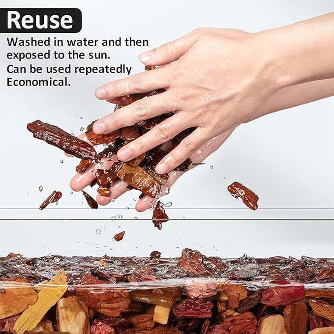 Hamiledyi Reptile Bark Bedding Tortoise Habitat Substrate Natural Terrarium Bark Wood Chips Tank Supplies for Snake Spiders Bearded Dragons Hermit Crabs Geckos