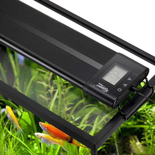 hygger Auto On OFF 30-36 Inch LED Aquarium Light Extendable Dimable 7 Colors Full Spectrum Light Fixture for Freshwater Planted Tank Build in Timer Sunrise Sunset