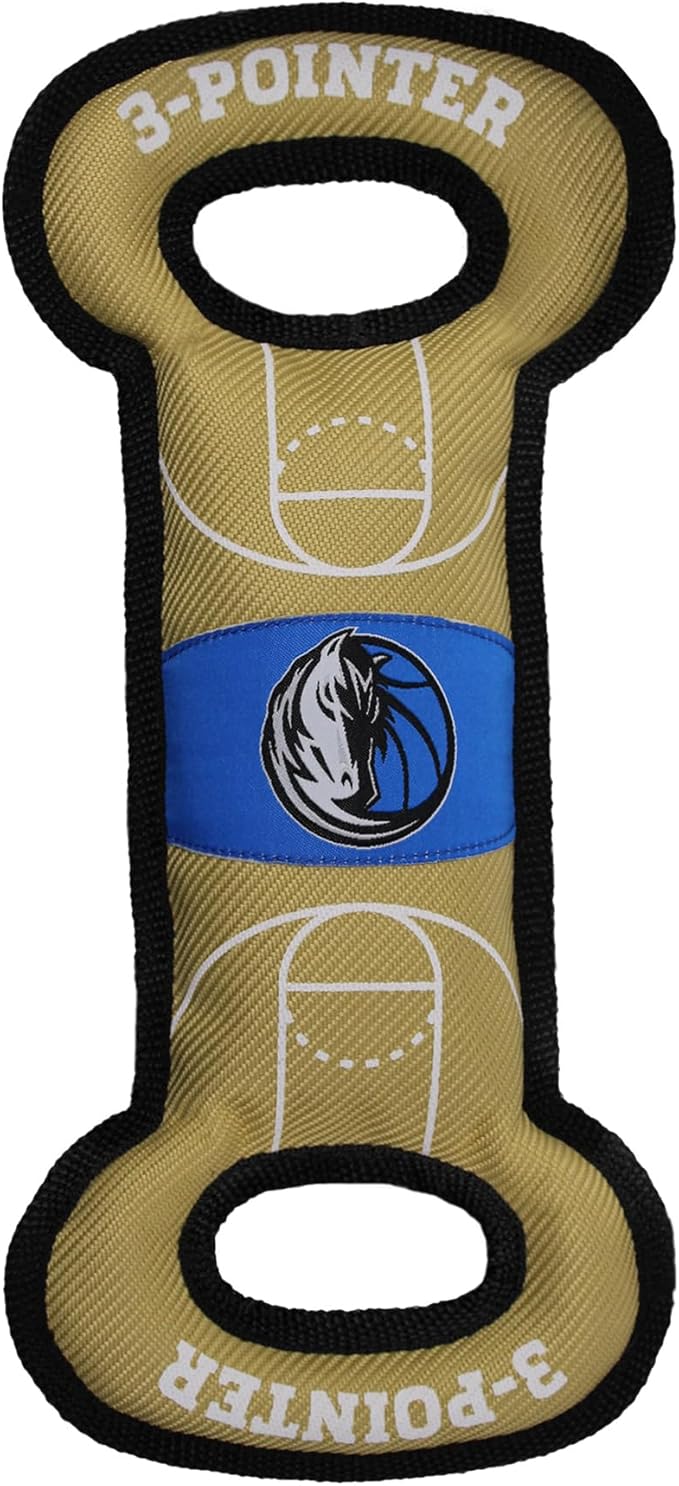 Pets First NBA Dallas Mavericks Field Toy. - Tough Nylon Pet Toy with Double Trim Stitching & Inner Squeaker, One Size