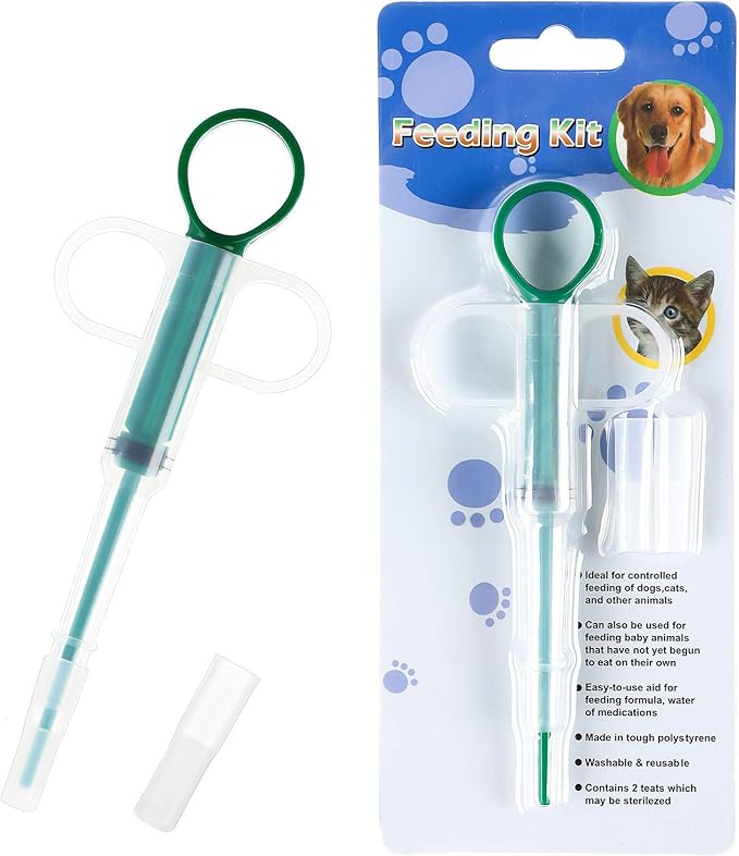 Nuanchu 4 Pieces Pet Pill Plunger Popper for Small Cats Dogs Pill Gun Dispenser Shooter Pet Piller Soft Tip Tablet Syringe Pusher Animal Medicine Feeder for Feeding Accessories (Green)