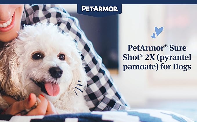 PetArmor Sure Shot Liquid De-Wormer for Dogs and Puppies, Liquid De-Wormer Treats Roundworms & Hookworms in Dogs and Puppies 2 Weeks and Older, For Dogs Under 120 lbs, 2 ounces