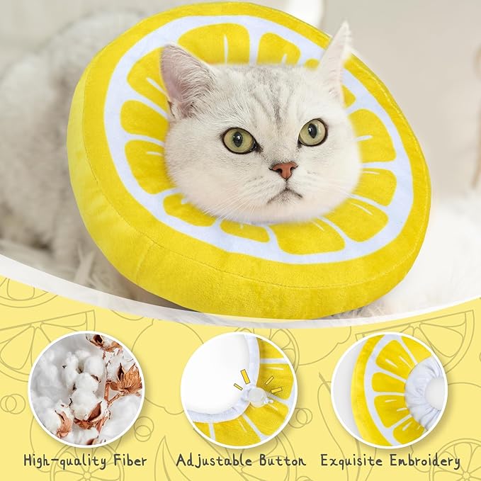 ANWA Adjustable Cat Cone Collar Soft, Cute Cat Recovery Collar, Cat Cones After Surgery for Kittens