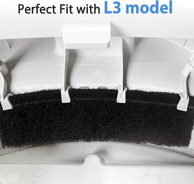 Activated Carbon Filters Compatible with Liter-Rob0t 3, Perfect Replacement Official Size: 3.5x10x0.5 inch (8Pack)