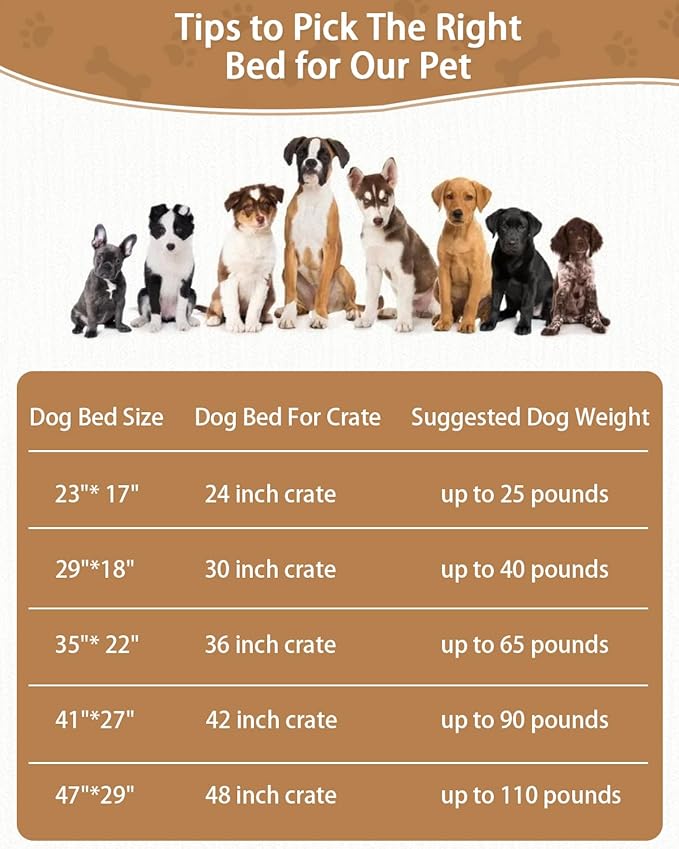 Dog Crate Pad Ultra Soft Dog Bed Mat Washable Pet Kennel Bed with Non-Slip Bottom Fluffy Plush Sleeping Mat for Large Medium Small Dogs, 35 x 22 Inch, Camel