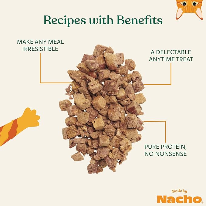 Made by Nacho Freeze-Dried Duck Liver Meal Topper, Mixer,or Treat 2.8oz | Single Ingredient, Healthy, Protein-Packed, Nutrient-Rich | Limited Ingredient Treats for Cats